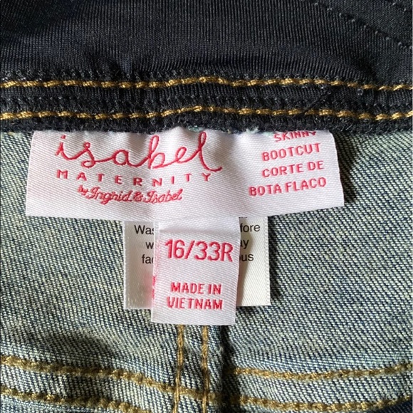 Isabel Maternity Crossover Panel Skinny Bootcut Jeans Size 16 - Picture 8 of 11
